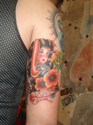 hula girl tattoo  anthony filo rochester