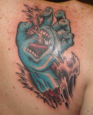screaming hand tattoo anthony filo rochester