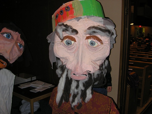 Giant Puppets for Purim Celebrations at Beth Israel
