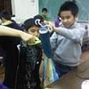 Sock puppet workshop for youth at South Vancouver Neighborhood House