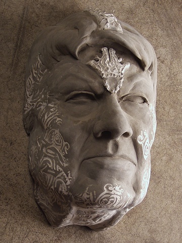 Nancy Randall with Mishima (greenware)