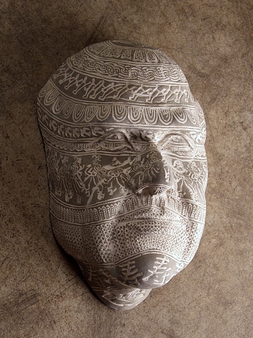 Richard Bresnahan with Mishima (greenware)