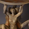 Pedestal Plate with Three Figures