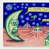 Love in Outer Space. 24x30in, Oil on canvas