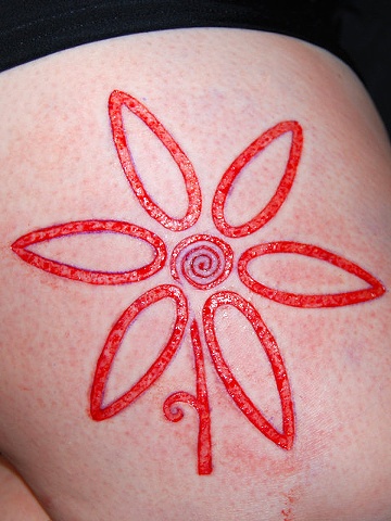 Flower cutting and skin peeling