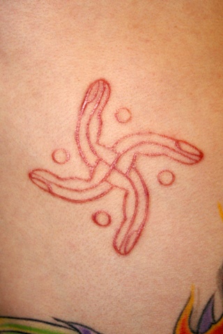 Finger swastika cutting