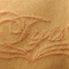 Healed lettering scarification
