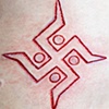 Swastika and Buddha's eye