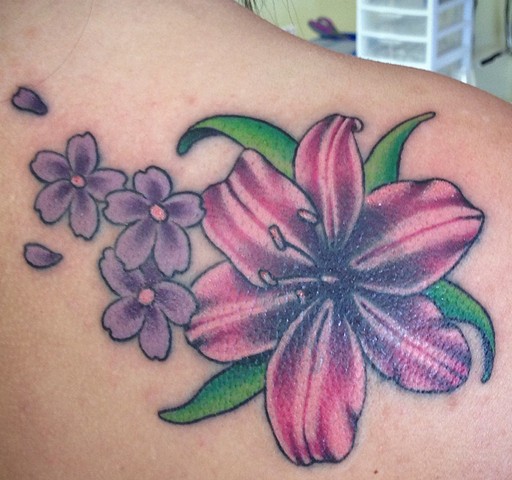black widow custom tattoo amp design pink lily black widow custom tattoo amp design pink lily