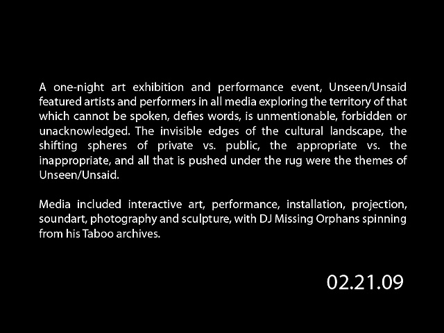 

Unseen/Unsaid