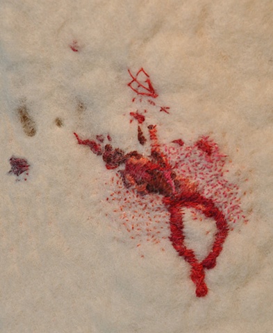 Bleeding shin (close-up)