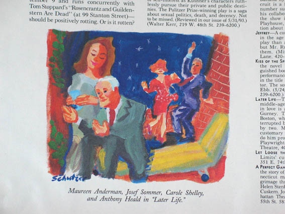 The New Yorker Magazine:  illustration for play: Later Life