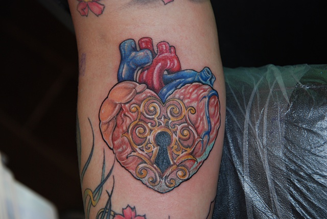 robot house tattoos heart locket robot house tattoos heart locket