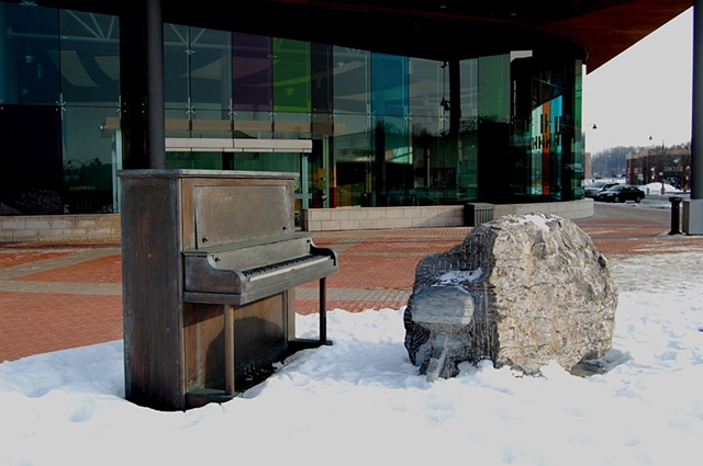 Maskull Lasserre Art Artist Portfolio Artwork Collection Sculpture Public Art Masquel Drawing Montreal Pierre Francois Ouellette Art Contemporain Resonance Shenkman Art Center Orleans Piano Rock Boulder Public 1% Commission