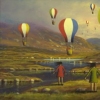 Landscape with Girls and Balloons