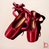 Red Satin Ballet Shoes
Original Oil Painting
by Linda Boucher