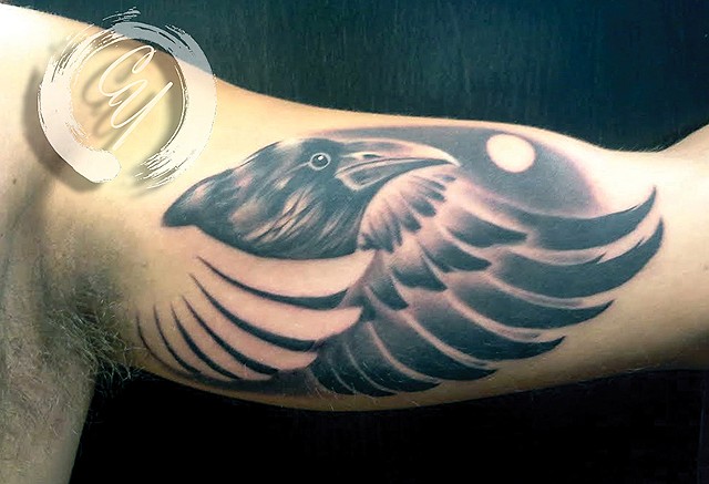 CRUCIAL TATTOO STUDIO - Maryland Custom Tattoos - Raven Moon
