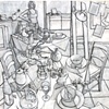 Tabletops with Self Portrait
