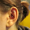 cartilage piercing with 14gauge curve from Industrial Strength