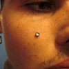 dermal anchor with 4mm clear rhinestone from Industrial Strength