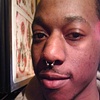 septum piercing with 8gauge circular barbell