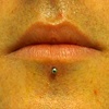 sweet n simple! center lip piercing done with 16gauge (1.2mm) titanium push-pin labret from Neometal