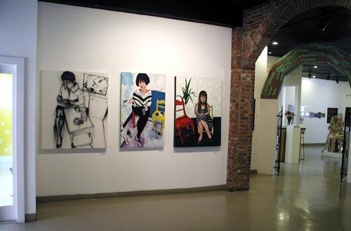 party, girls, women, painting, paintings, art, contemporary, ooak, unique, portrait, portraits, female, artist, contemporary art, new bedford, MA, USA, art exposed, process, three, paint, artist originals, originals, one of a kind, large, paintings, artwo