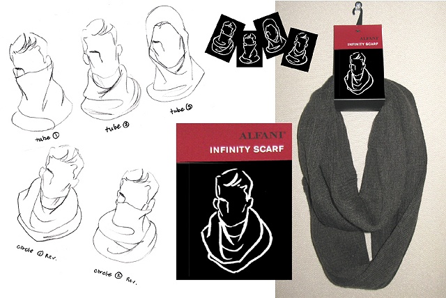 Packaging illustrations for Alfani Menswear