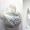 Japanese Art-Deco Inspired Silk Chiffon Scarf