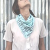 Japanese Art Deco Inspired Scarf (Crisp Cucumber)