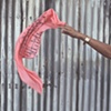 Japanese Art Deco Inspired Scarf (Smoked Salmon)