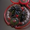persimmon orchid detail 2
