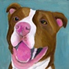 Bella Original Pit Bull Painting Dog Art