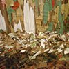 Ship, Wallpaper, and Floorboards with Flood Damage 