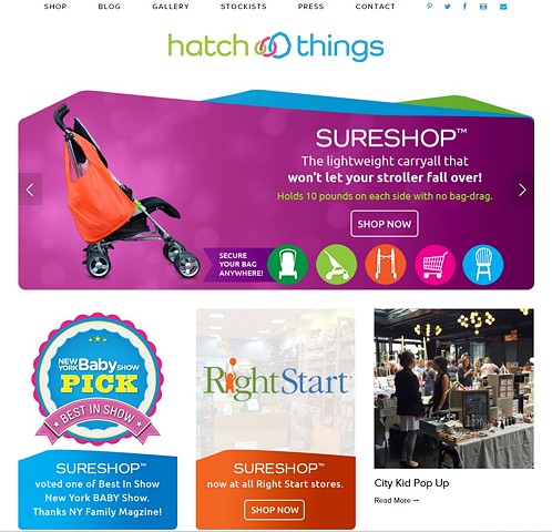 As a designer and mother of 3, I was inspired to create problem-solving products for the baby and children's market. Currently, 3 patent-pending designs are available under my brand, Hatch Things.