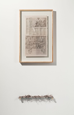 political, obsessive, cut paper newspaper pieces