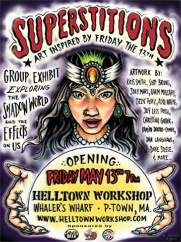 Poster for Superstitions Show. Created by Kris Smith