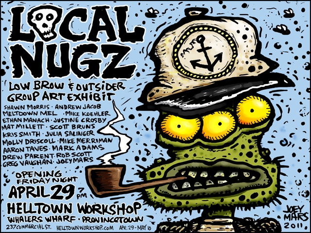 Poster for the Local Nugz Exhibit.  Created by Joey Mars.