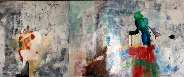 one figure in each canvas... began with two models... Charley's scrap right