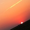 red sun setting