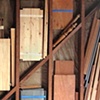 88514009 (wood, metal, tape, house wrap) - studio holding pattern