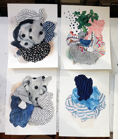prints of 4 originals available; clockwise from top left: No. 4, No. 14, No. 11, No. 2