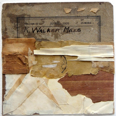 Crystal Neubauer Original OOAK Fine Art 12 x 12 Matted & Framed Collage Mixed Media: UTTERINGS A Wordless Prayer Series