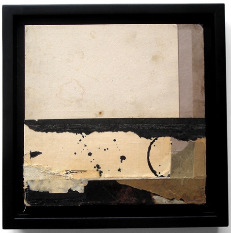 Crystal Neubauer Original OOAK Fine Art Framed 6 x 6 Collage Mixed Media - Abstract