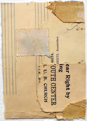 Original Fine Art COLLAGE ATC Sampler Mixed Media: UTTERINGS A Wordless Prayer Series