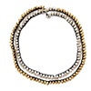 36" SILVER + GOLD CHUNKS NECKLACE