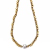 18" CHUNKY GREY PEARL NECKLACE