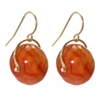 CARNELIAN STIRRUP EARRING