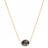 18" MINIMALIST BLACK PEARL NECKLACE