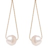 WHITE PEARLS ON GILDED CHAIN